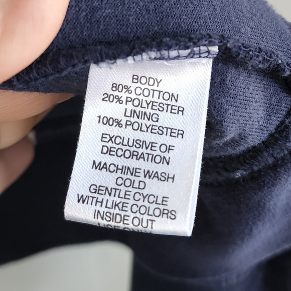 N.Y.L Navy Velour Zip Up Hoodie - Picture 11 of 12